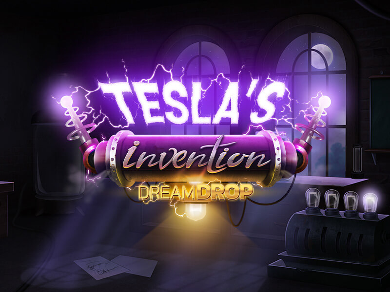 Capa do jogo Tesla’s Invention Dream Drop, um dos classic slots mais inovadores